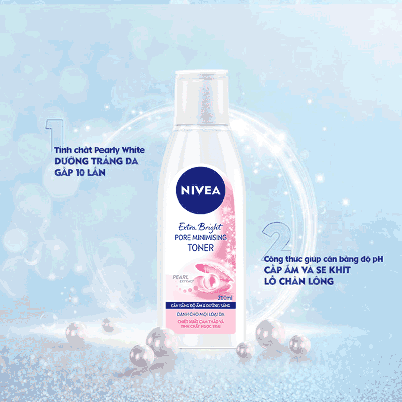 Nước Cân Bằng NIVEA Extra White Dưỡng Trắng Da & Se Khít Lỗ Chân Lông - 86720