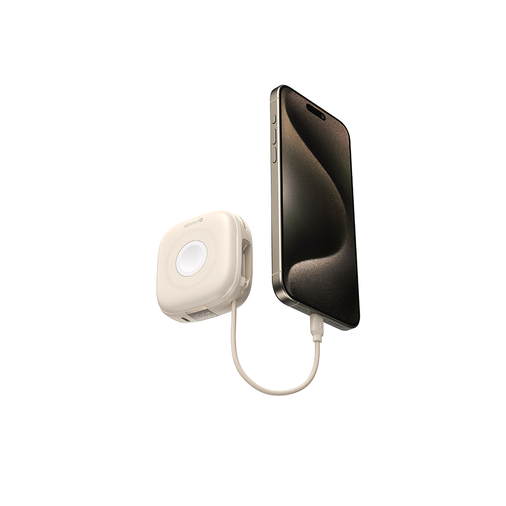 Pin Dự Phòng Không Dây MAZER MagLink18i 10000mAh Qi2 15W PD20W 4 trong 1 Sạc Được Cho Apple Watch Tích Hợp 2 Cáp Sạc Hàng Chính Hãng