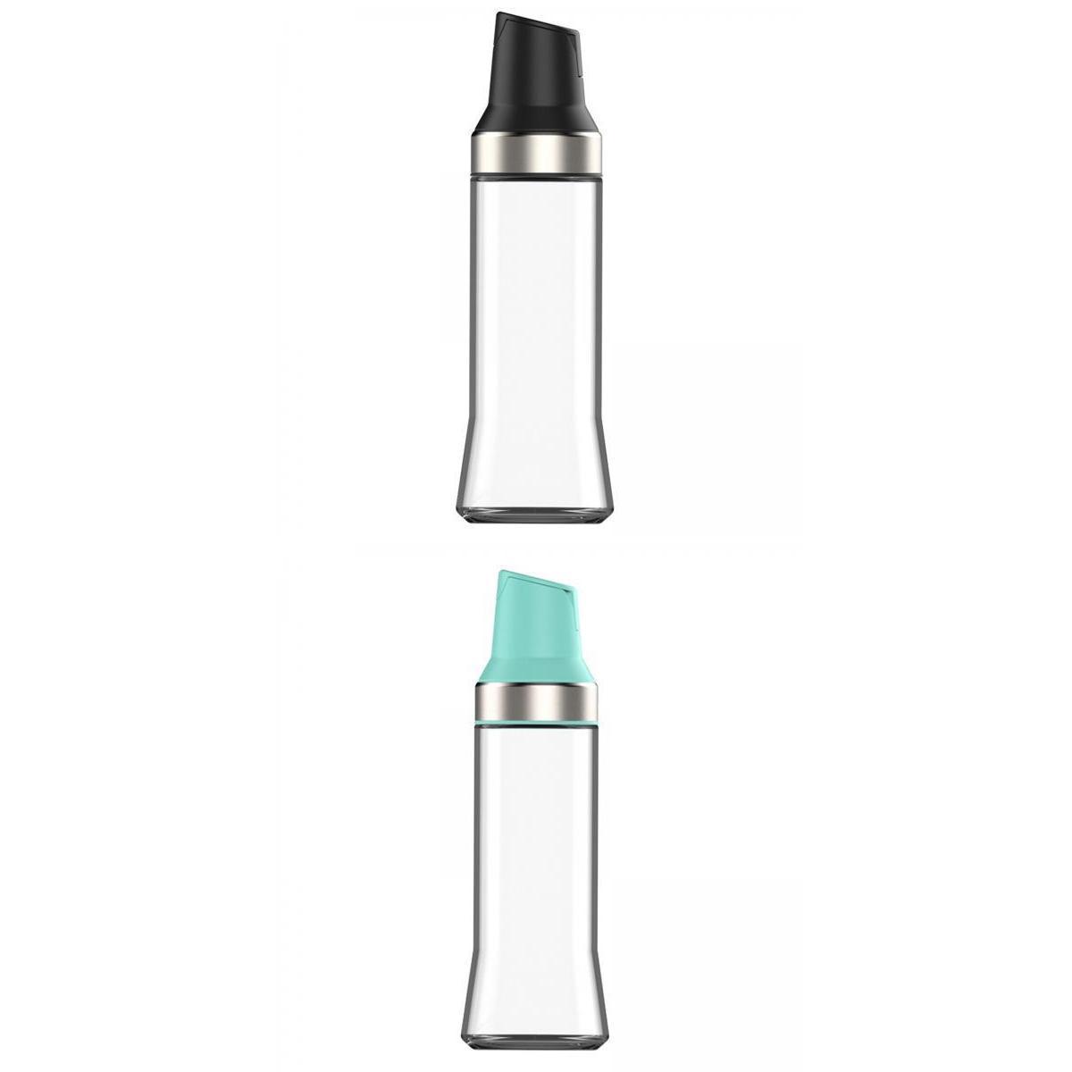 2pcs Auto Oil Vinegar Sauce Glass Bottle 500ml Transparent for Cooking BBQ