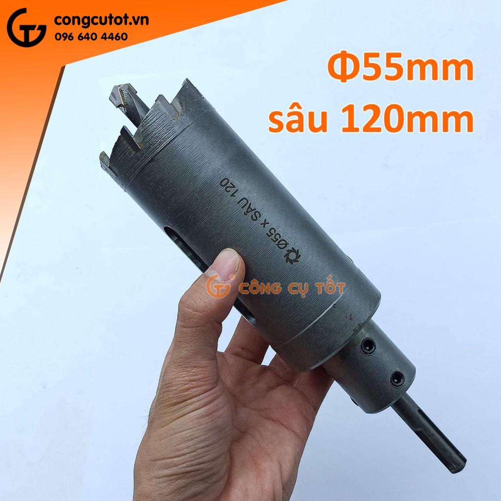 Mũi khoét tường đuôi gài Thắng Lợi  Φ55 sâu 120mm