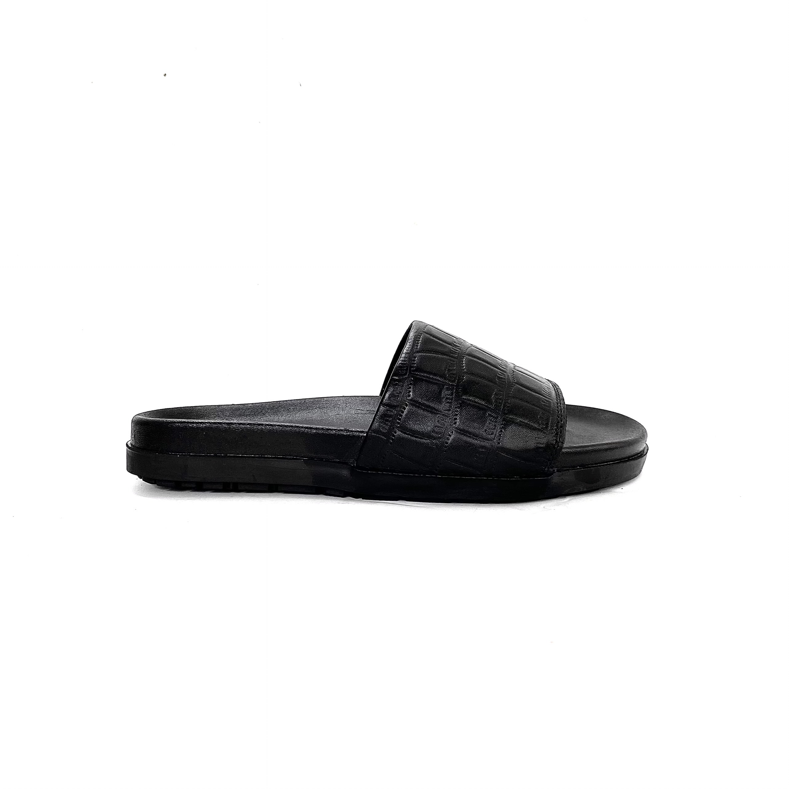 Dép nam da bò thật in vân cá sấu TEFOSS DT07-2 Size 37-44 thời trang, sang trọng