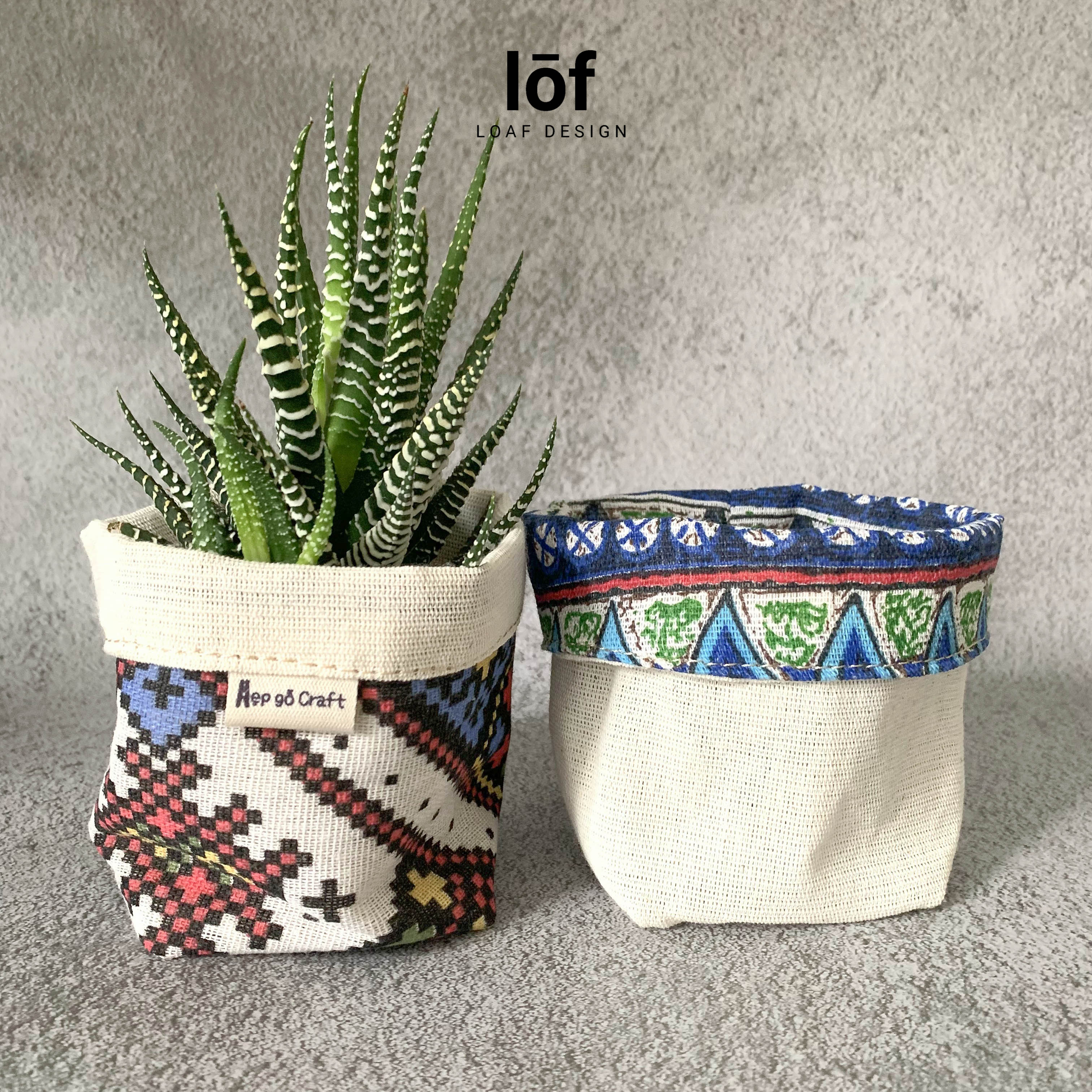 Chậu vải trồng cây để bàn Loaf Design