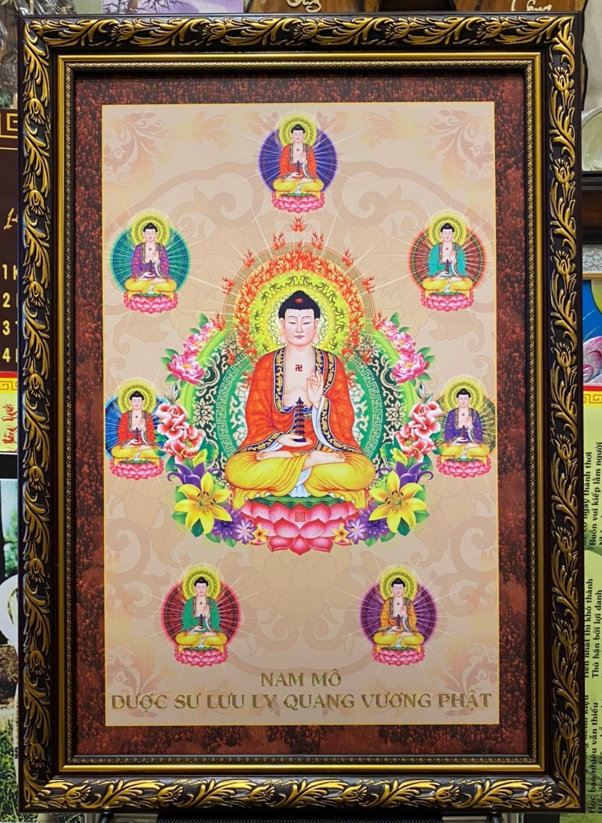 TRANH  DƯỢC SƯ LƯU LY QUANG VƯƠNG PHẬT