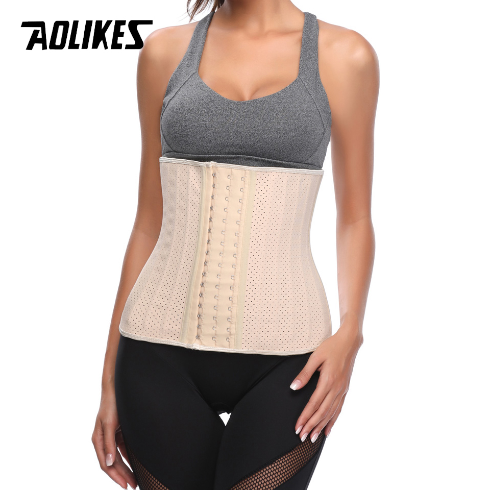 Đai nịt bụng Latex 25 khung thép định hình vòng eo AOLIKES A-5025