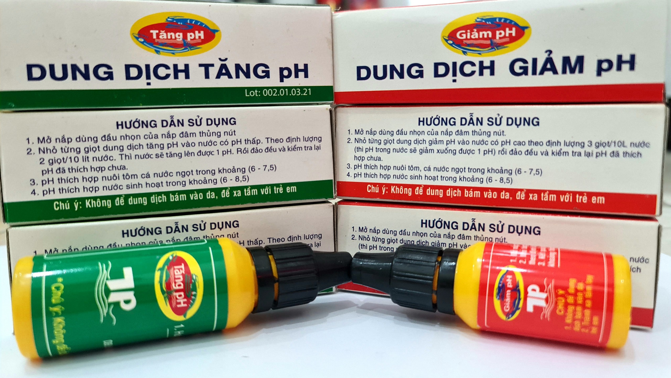Dung Dịch Kiểm Tra pH - Dung Dịch Tăng - Giảm pH Cho Hồ Cá Cảnh Thuỷ Sinh