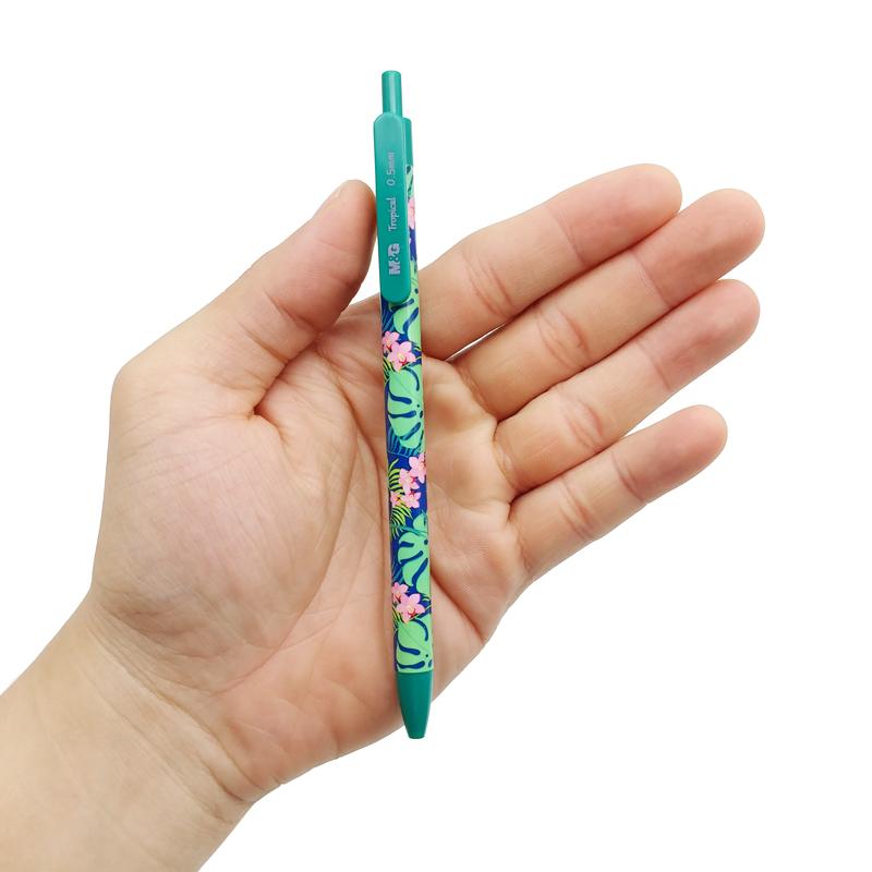 Bút Bi Bấm 0.5mm - M&amp;G ABP46480 - Thân Bút Xanh Lá - Mực Xanh