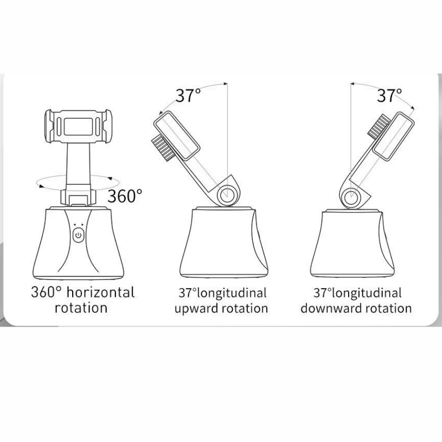 Đế giữ điện thoại thông minh, Auto-Tracking chuyển động Baseus 360°AI Following Shot - LV882 - [Hàng Chính Hãng