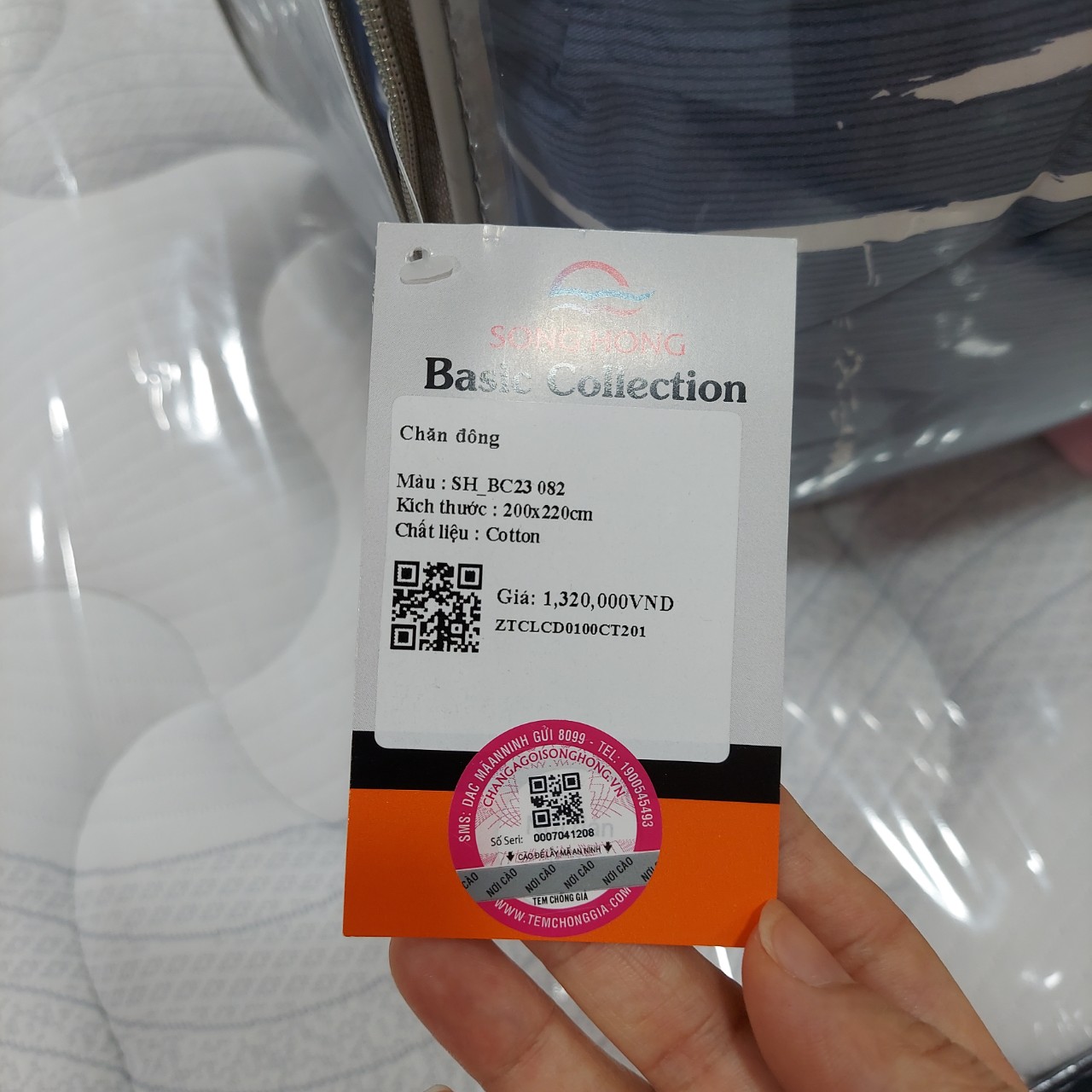 Chăn đông Sông Hồng 2mx2.2m chất cotton