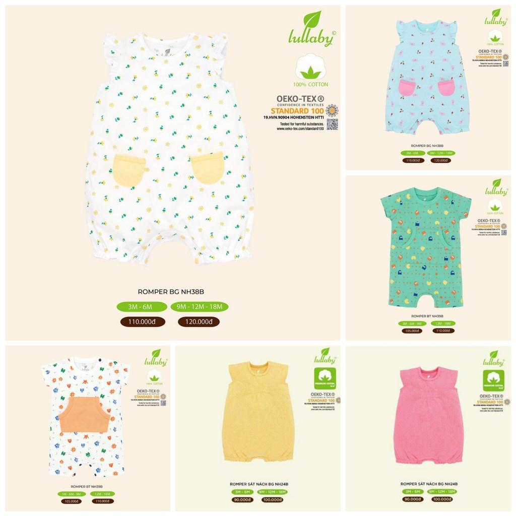 Romper/Body đùi bé gái bé trai chất cotton mềm mịn cực xinh hãng Lullaby