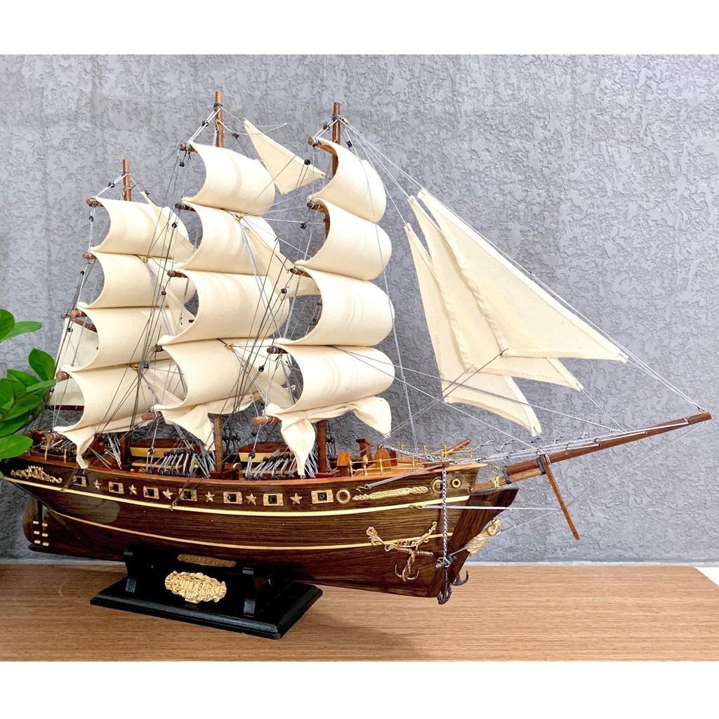 Thuyền gỗ trang trí Tàu chở hàng CUTY SARK dài 80cm - Thân tàu dài 60cm - Gỗ Muồng Đen