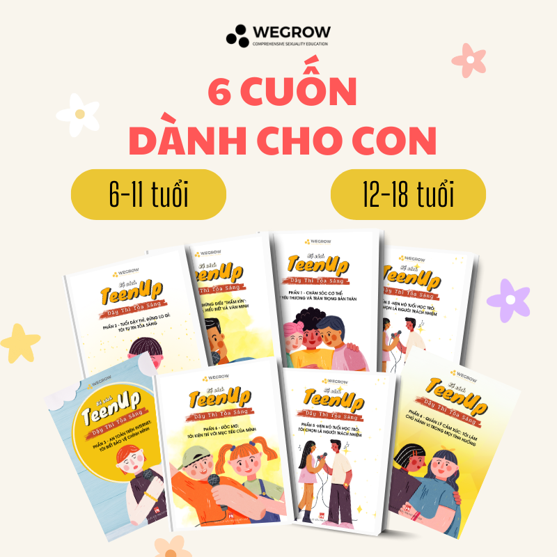 Bộ sách TeenUp “90 ngày cùng con dậy thì tỏa sáng” WEGROW - Sách giáo dục giới tính toàn diện đầu tiên tại Việt Nam, giúp cha mẹ đồng hành cùng con tuổi dậy thì - Teen