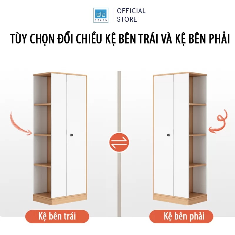 Tủ Quần Áo Phối Ngăn Để Đồ Đa Năng, Nhỏ Gọn Thương Hiệu SIB Decor