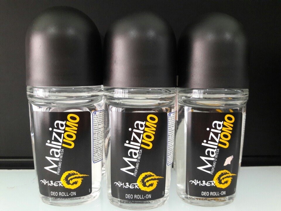 Lăn nách khử mùi nam, ngăn tiết mồ hôi hương hổ phách Malizia 50 ml nhập khẩu Italia