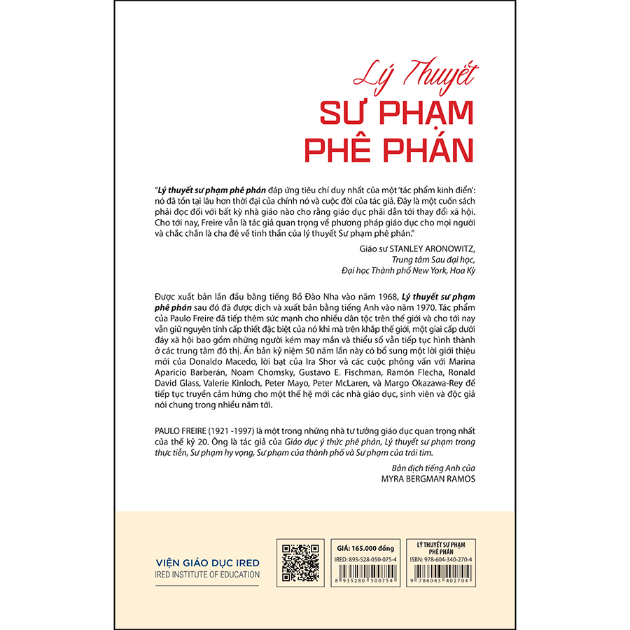 Lý Thuyết Sư Phạm Phê Phán (Pedagogy of the Oppressed)