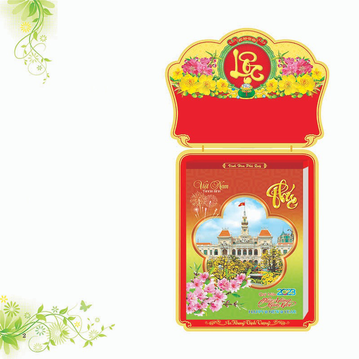 Lịch Tết 2023 - Lịch Bloc Siêu Cực Đại Đặc Biệt (38x53cm) - Phong Cảnh Việt Nam (MT)