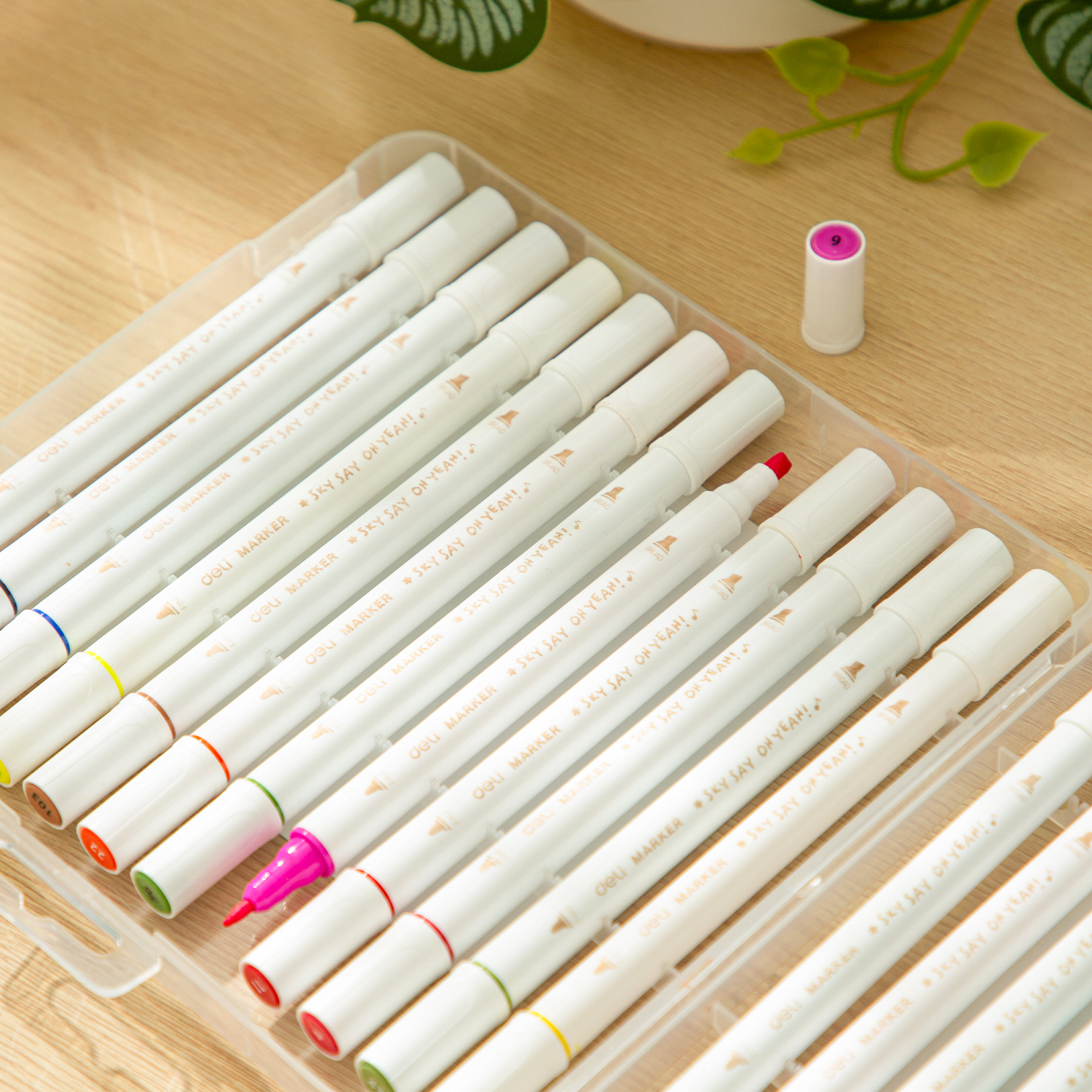 Bút Màu Marker Chuyên Nghiệp Cao Cấp Hộp Nhựa BST Limited Deli - Họa Cụ Tô Màu Dạ Vẽ Tranh Manga Anime Thiết Kế Thời Trang, Trang Trí Sổ Tay Kế Hoạch Planner - CC185