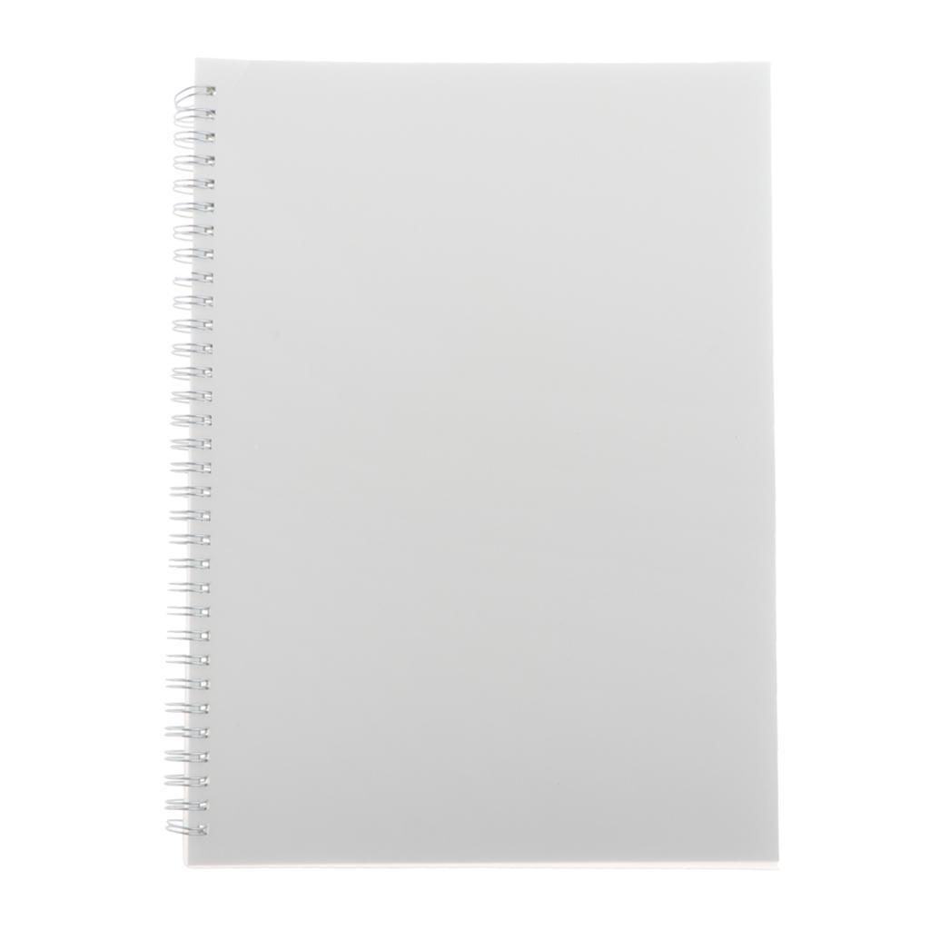 A4 Spiral Notebook Clear Hardcover Gift 80 Sheets Recyclable Sturdy Blank A4