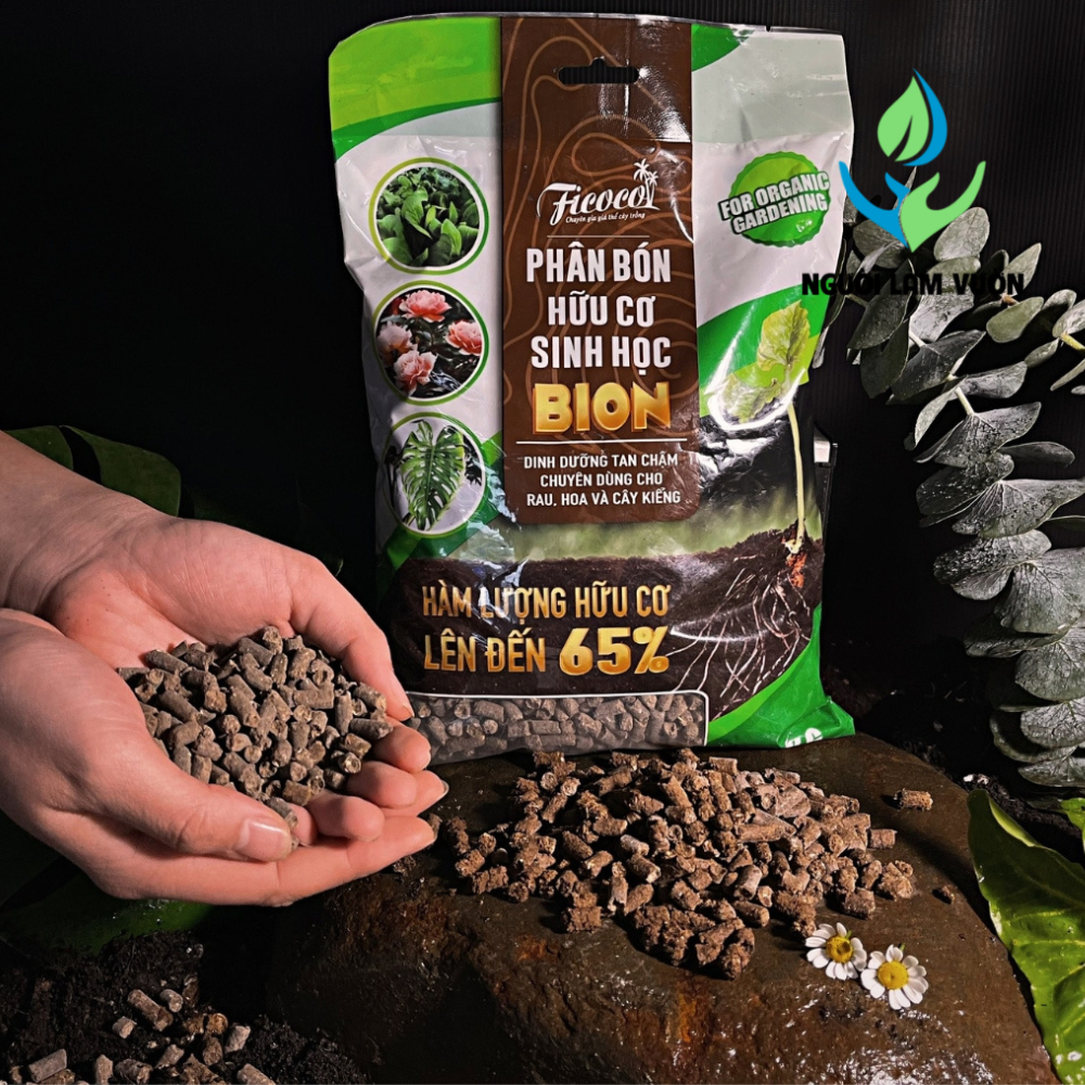 Phân bón hữu cơ sinh học BION thương hiệu FICOCO túi 1kg giúp tăng cường dinh dưỡng - cân bằng pH cho cây - xuất xứ Nhật Bản