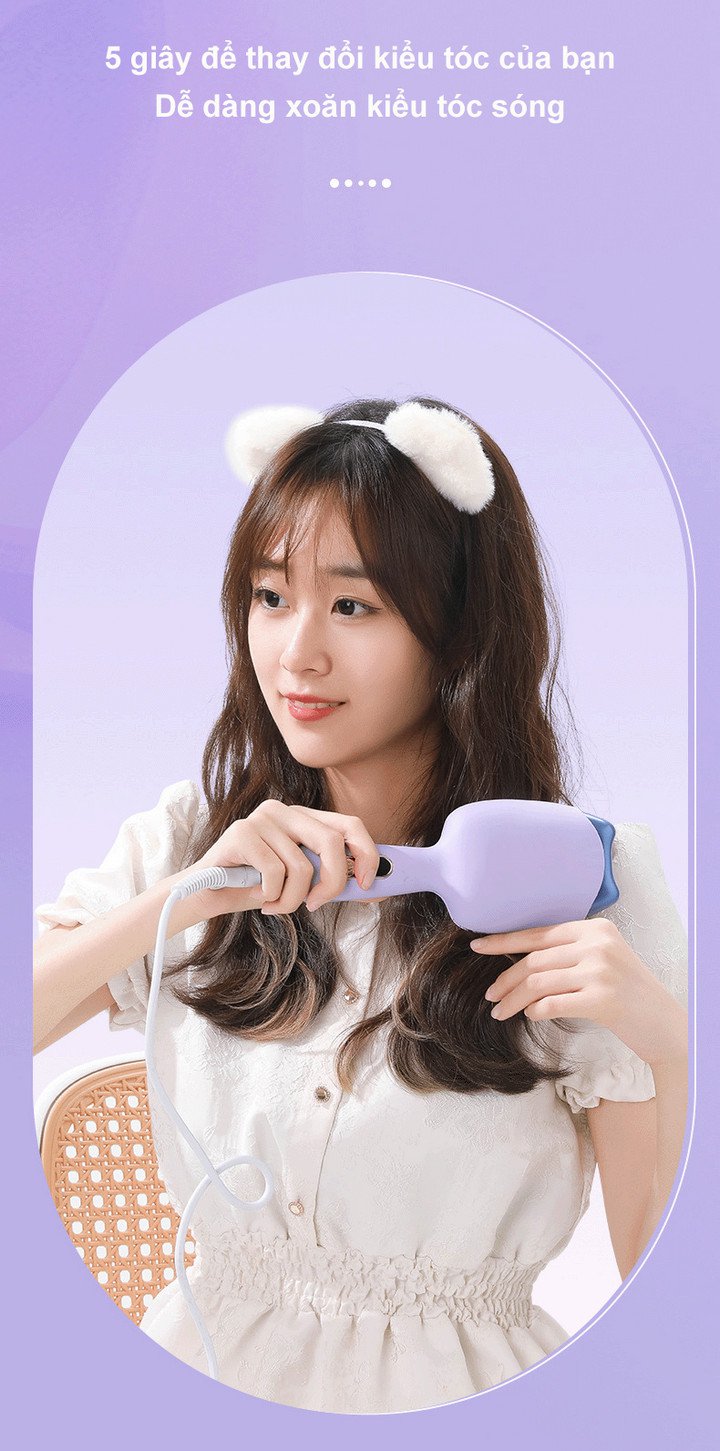Máy Uốn Tóc Jung Su Chăm Sóc Tóc Ion Âm , Kiểm Soát Nhiệt - Home and Garden
