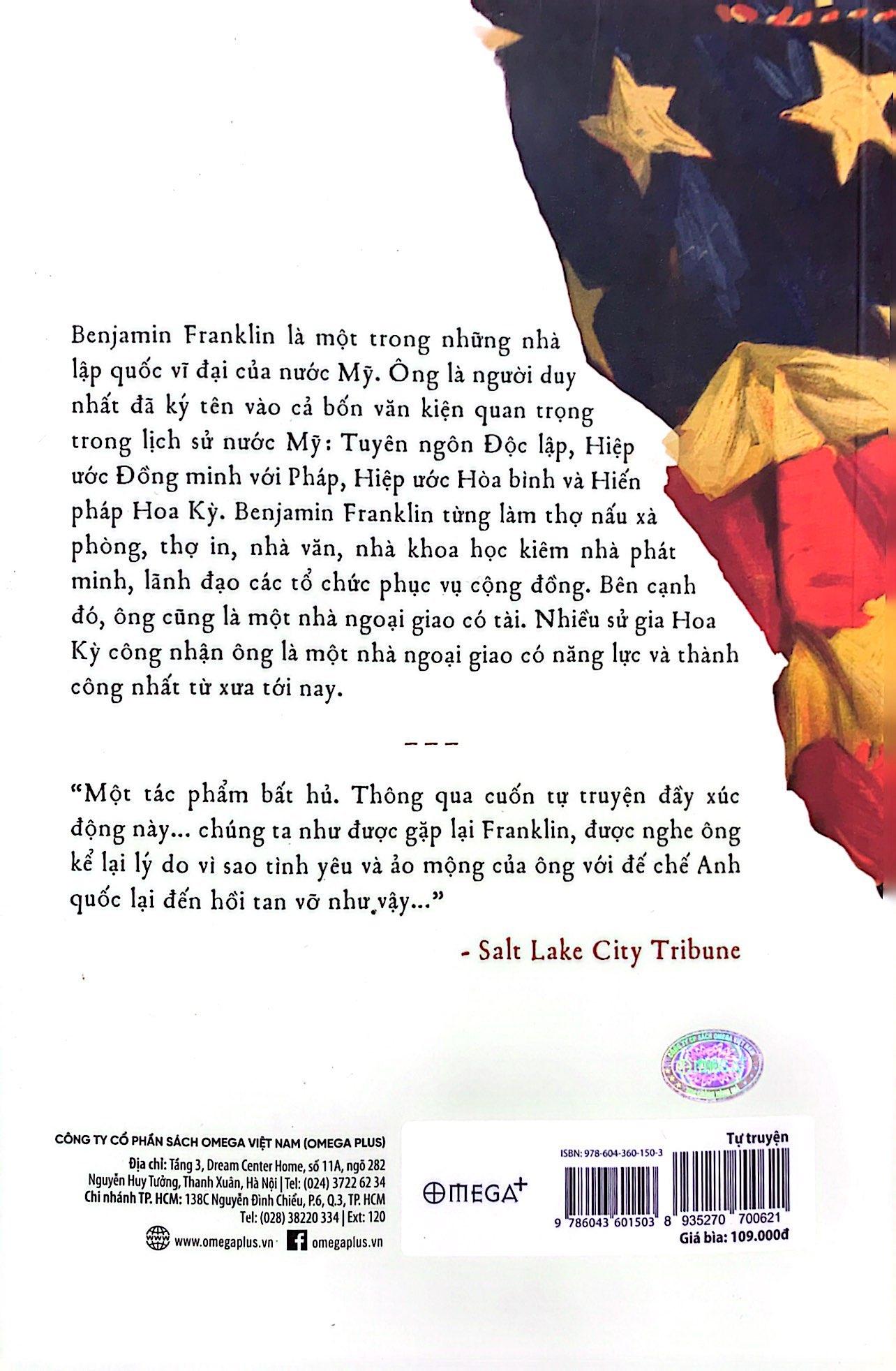 Tự Truyện Benjamin Franklin (Tái Bản 2018)