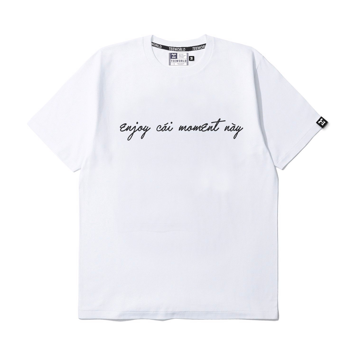 Áo Thun Enjoy Cái Moment Này Nam Nữ Unisex - Áo Thun Nam Ngắn Tay Không Cổ Thương Hiệu Teeworld | Zalora.Vn