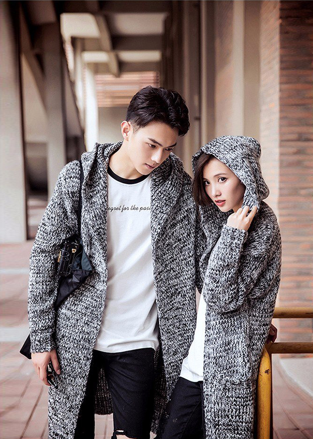 Áo Khoác Len Cardigan Nữ Có Mũ KN99