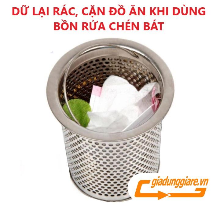 (Bán sỉ) Bộ lọc rác bồn rửa chén bát bằng inox dễ dàng thay thế cho gia đình (Gồm giỏ lọc rác và nắp) - giadunggiare.vn