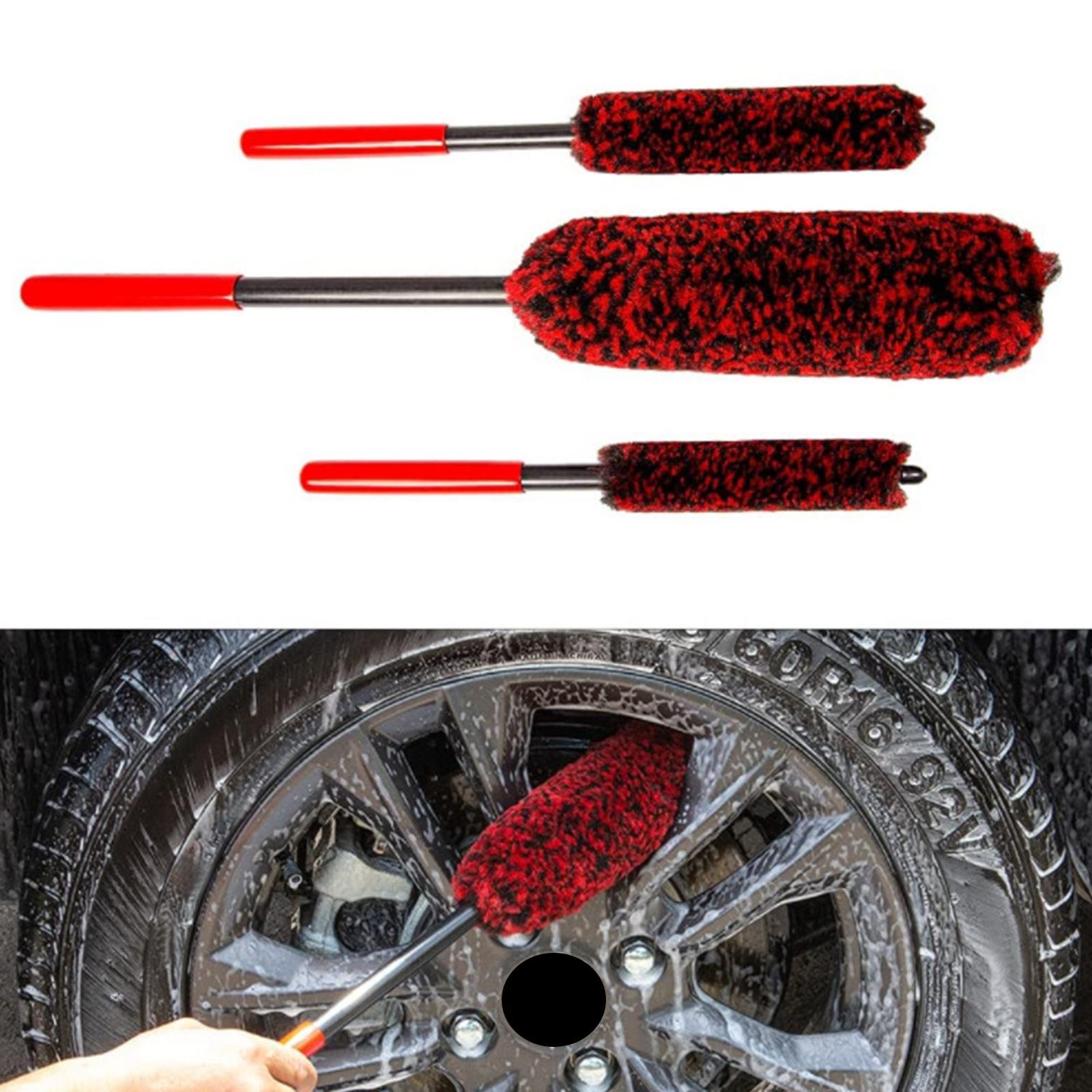 3 Pieces Car Wheel Brush Reusable Professional for Door Vehicles