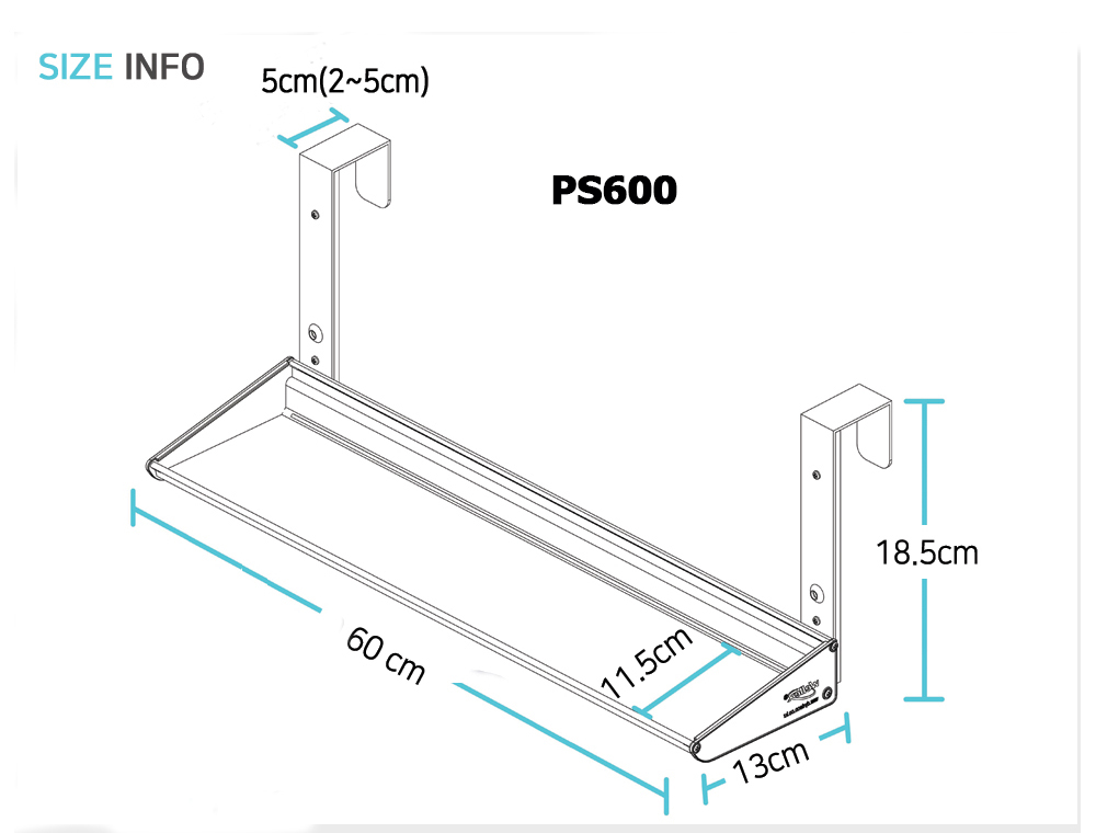 Kệ để đồ thông minh trên vách ngăn Wellex PS600