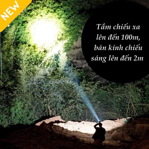 Đèn Pin Đội Đầu 5 LED Siêu Sâng Sạc USB Có Pin 18650 chống nước Siêu bền hàng cao câp