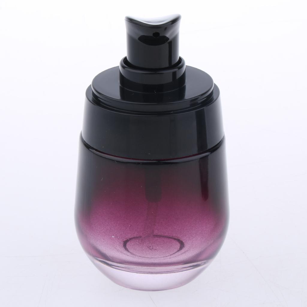 2x 30ml Portable Travel Glass Empty Pump Lotion Spray Bottle Hand Wash Vials for Women's Daily Life