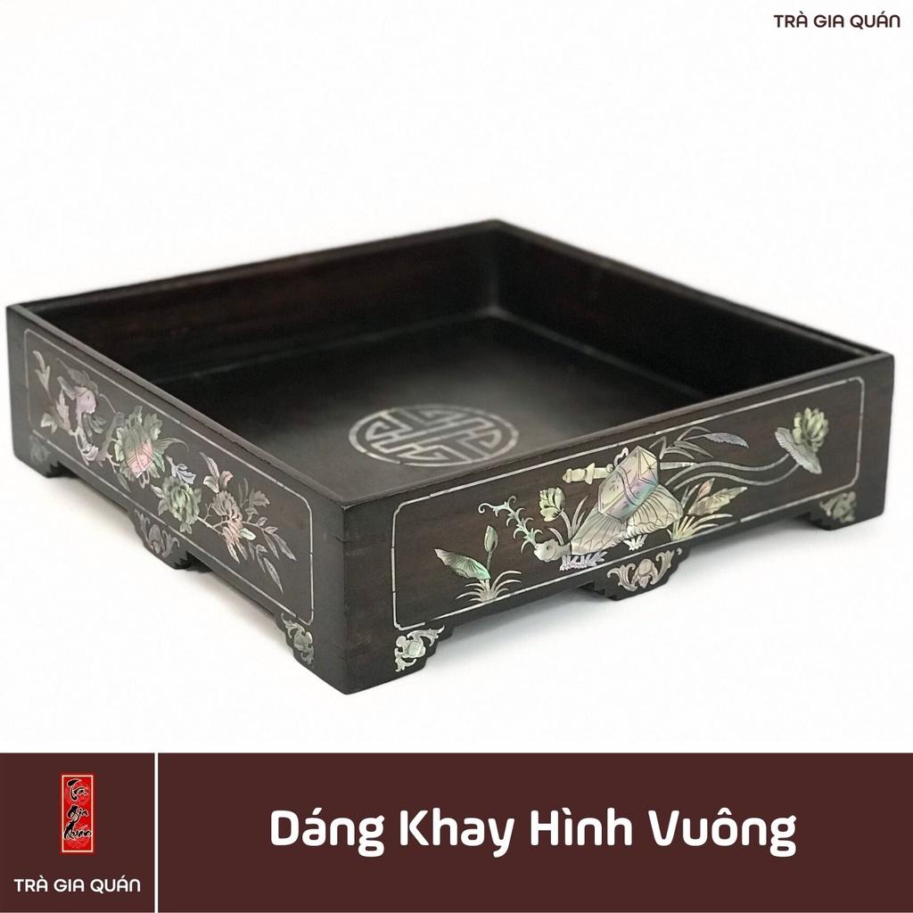 Khay Trà Gỗ Ngụ Hình Vuông Kích Thước 26*26*7 cm KT 93