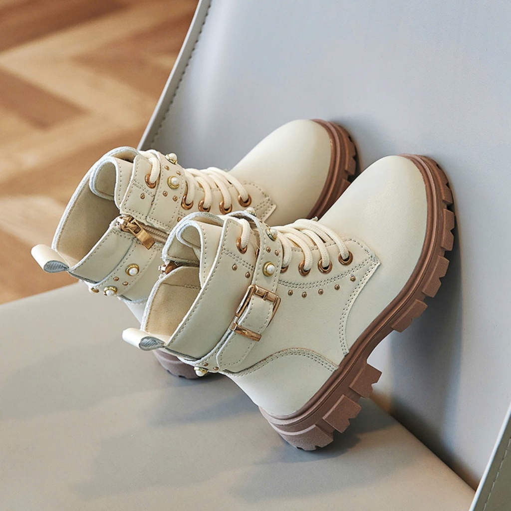 Giày bốt cho bé gái bé trai phong cách Hàn Quốc đẹp diện đi chơi đi tiệc size 26-36 hàng Quảng Châu cao cấp