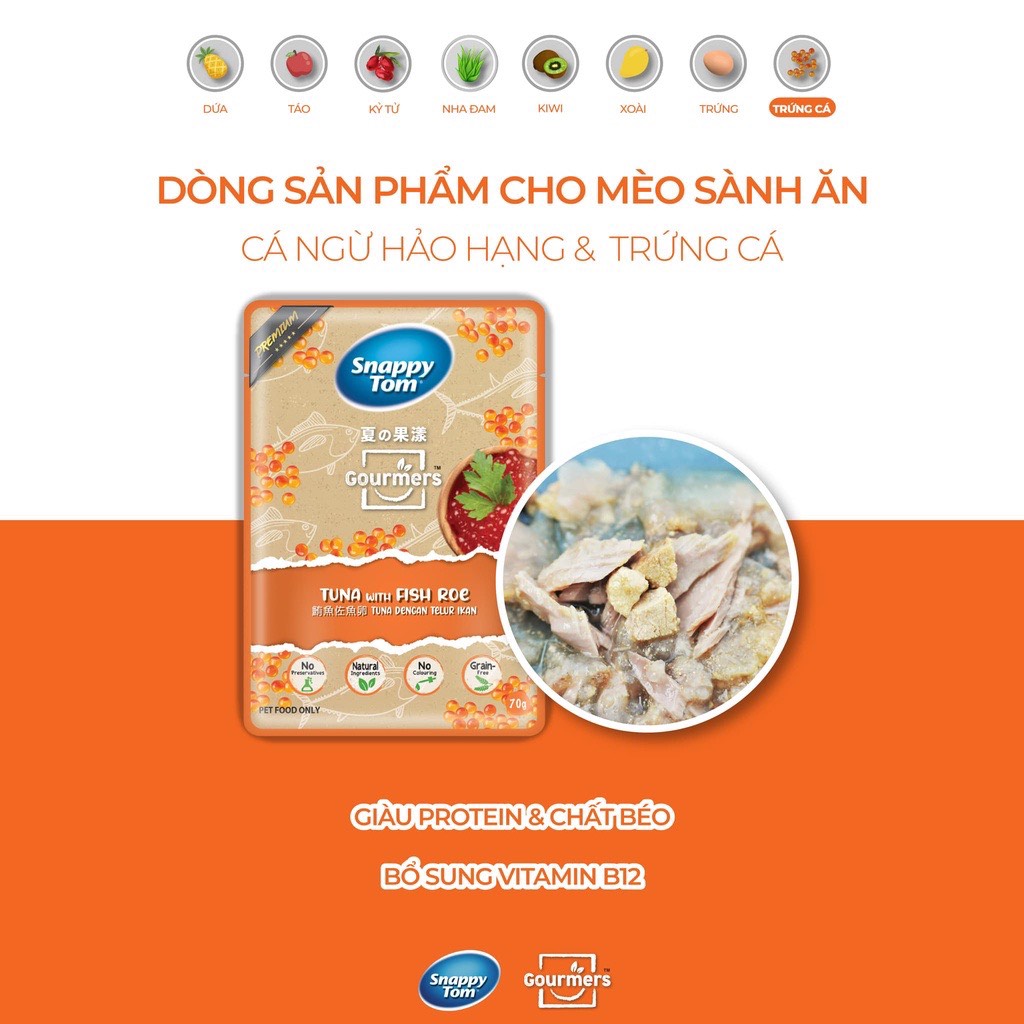 combo 12 gói sanppy tom cho mèo - Tuna with Goji Berry (Cá ngừ và Kỷ tử) - combo 12 gói