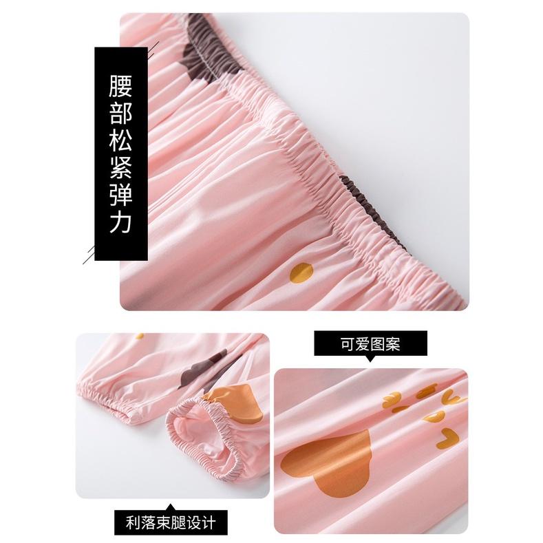 Quần dài nữ bo gấu chất liệu vải lanh thoải mái, thoáng mát, nhiều họa tiết, freesize từ 45 đến 75 kg
