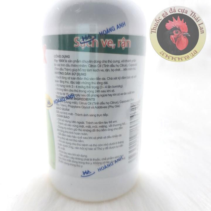 Xịt ve rận FAY 100X 100ml