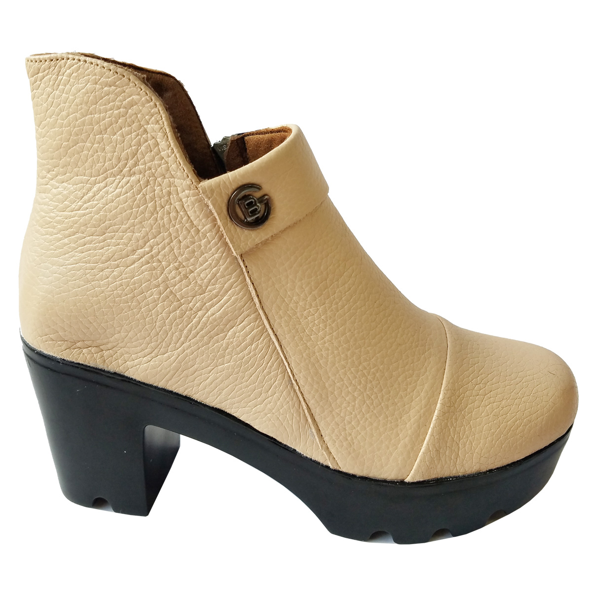 Giày Boot Nữ Da Bò BIGGBEN Cao 7 phân BON4