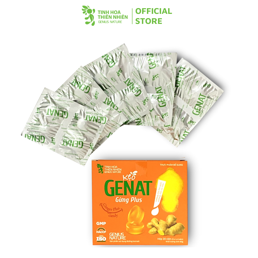 Kẹo Genat Gừng Plus - Isomalt sugar (Hộp 20 viên)