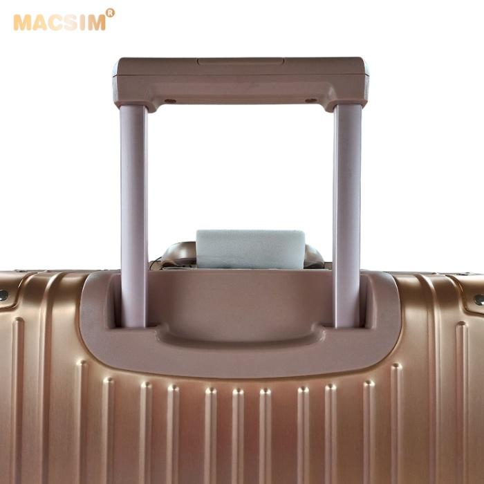 Vali hợp kim nhôm nguyên khối MS1104 Macsim cao cấp màu Rose cỡ 26 inches