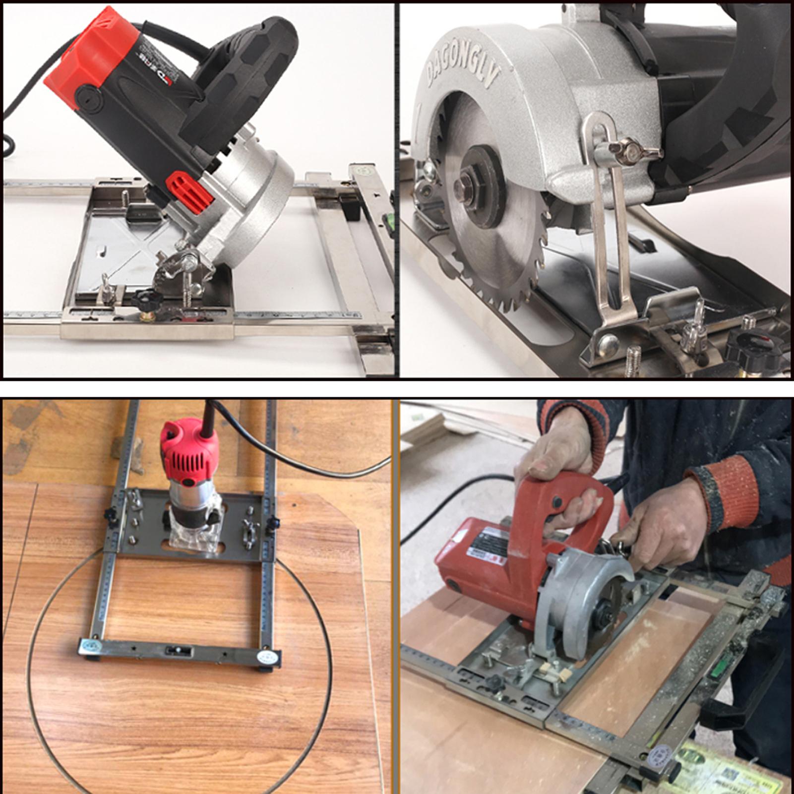 Multifunction Electricity Circular Saw Trimmer Machine Guide Positioning Cutting Board Tools Woodworking Router