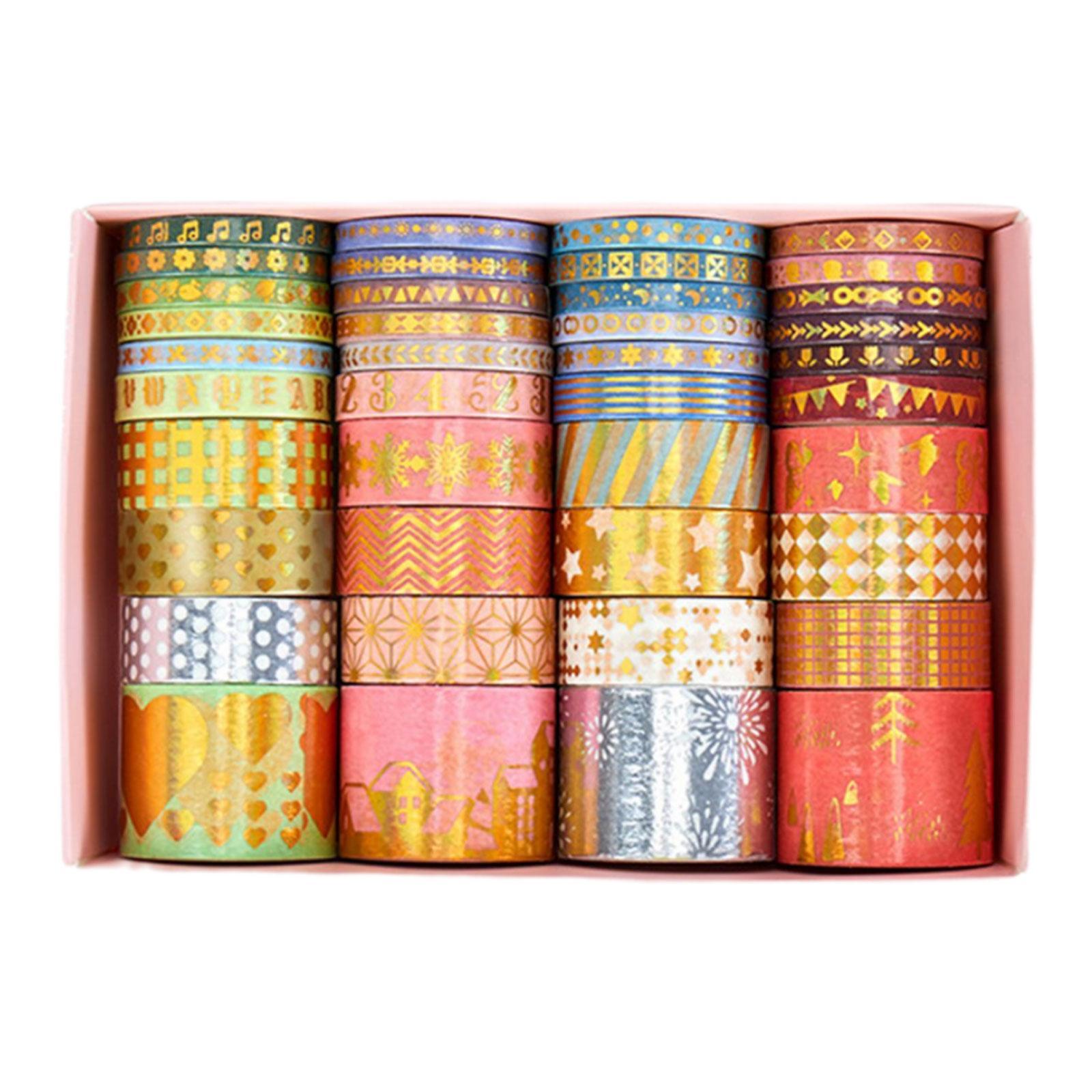 40 Rolls Washi Tape Hot Stamping for Planners Gift Wrapping Craft Supplies
