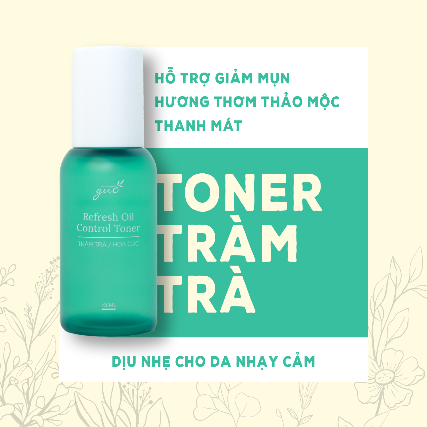 Toner Cân Bằng GUO - Refresh Oil Control Toner 100ml