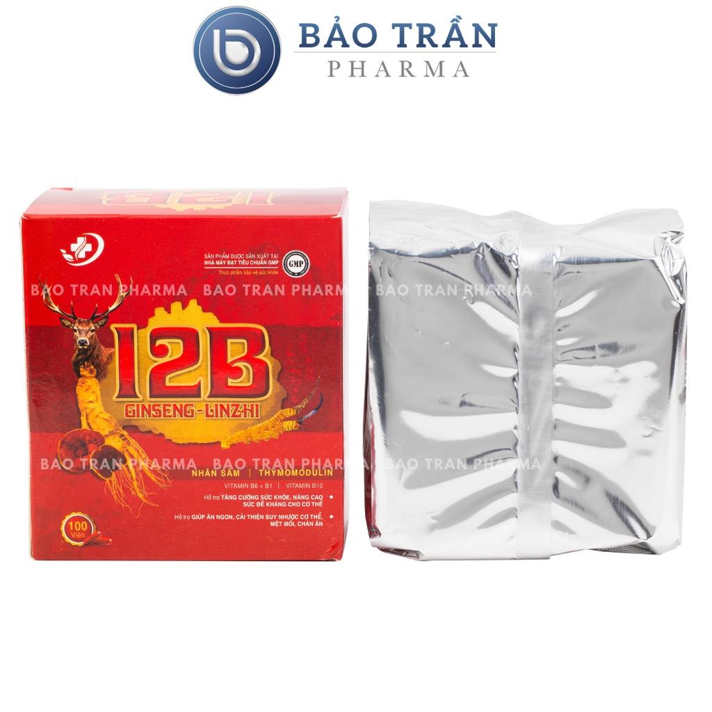 Viên uống vitamin 12B Vinaphar hỗ trợ tăng sức đề kháng, bồi bổ cơ thể bổ sung vitamin B12, nhân sâm, đông trùng hạ thảo (Hộp/100