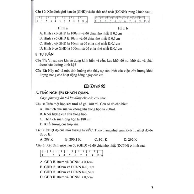 SÁCH - đề kiểm tra khoa học tự nhiên 6