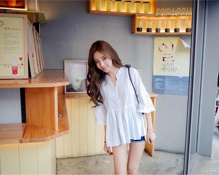 Áo sơ mi tay điệu đà AB157_01