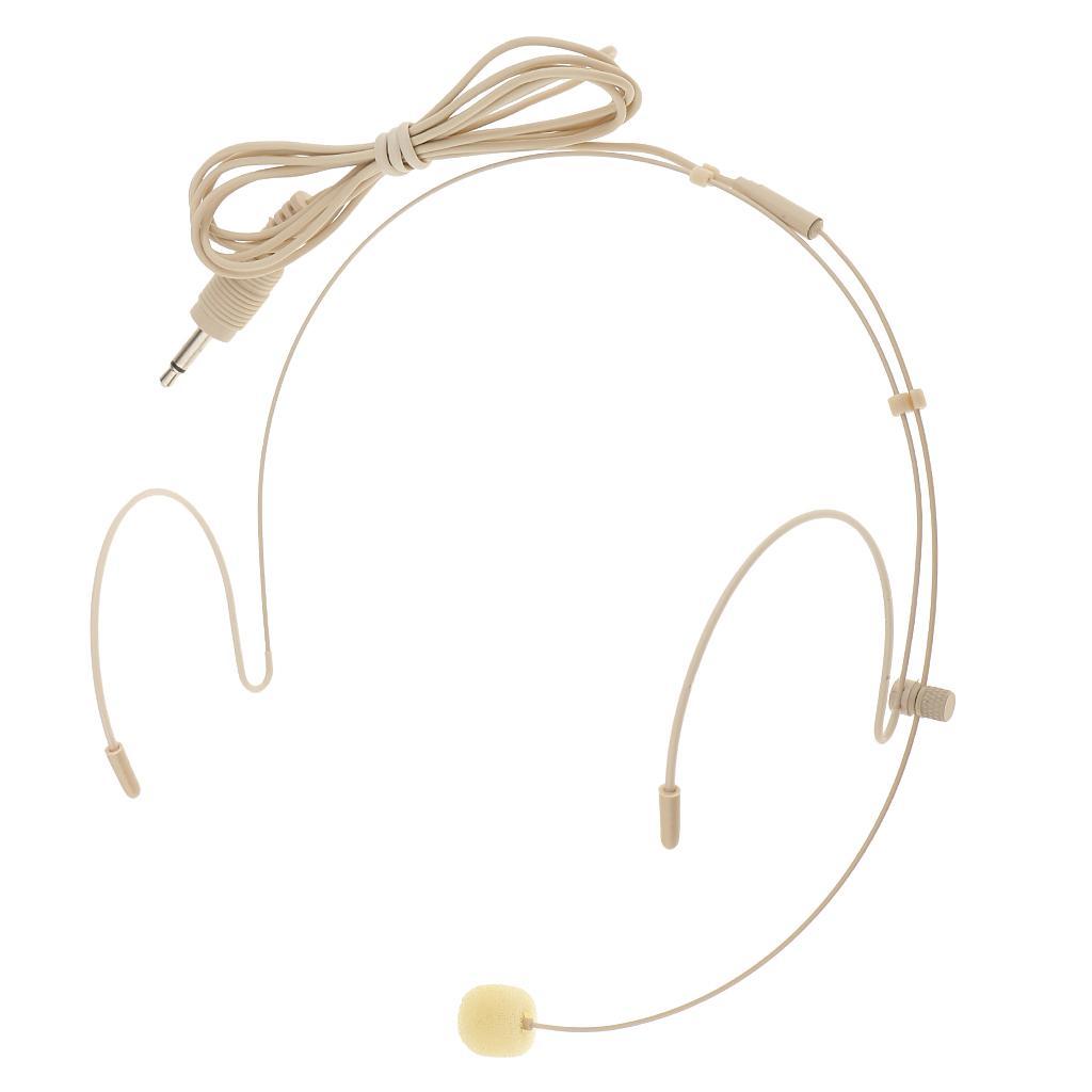 5xProfessional Ear Hook Wired Headset / Headworn Microphone Skin Color 3.5mm