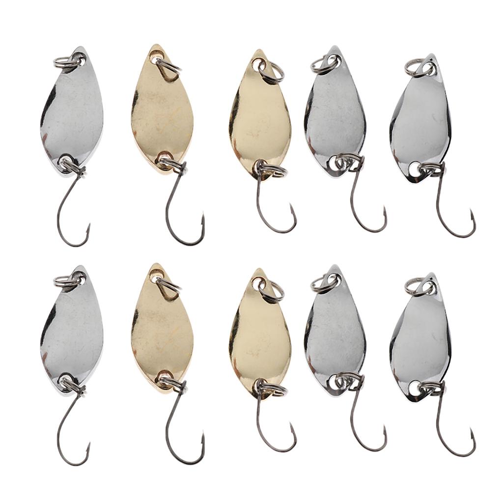 Fishing Lures Metal Spoons Hard Baits 16pcs Set Fishing Lures Spinner Baits Single Hook Tackle Salmon Bass