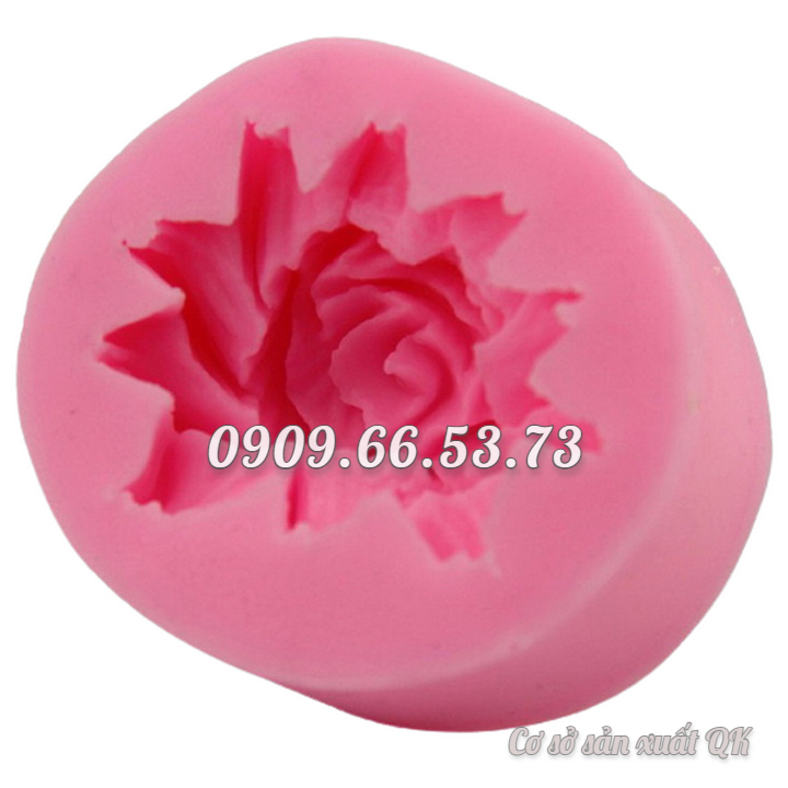 Khuôn rau câu silicon hoa hồng xéo - Mã số 1488