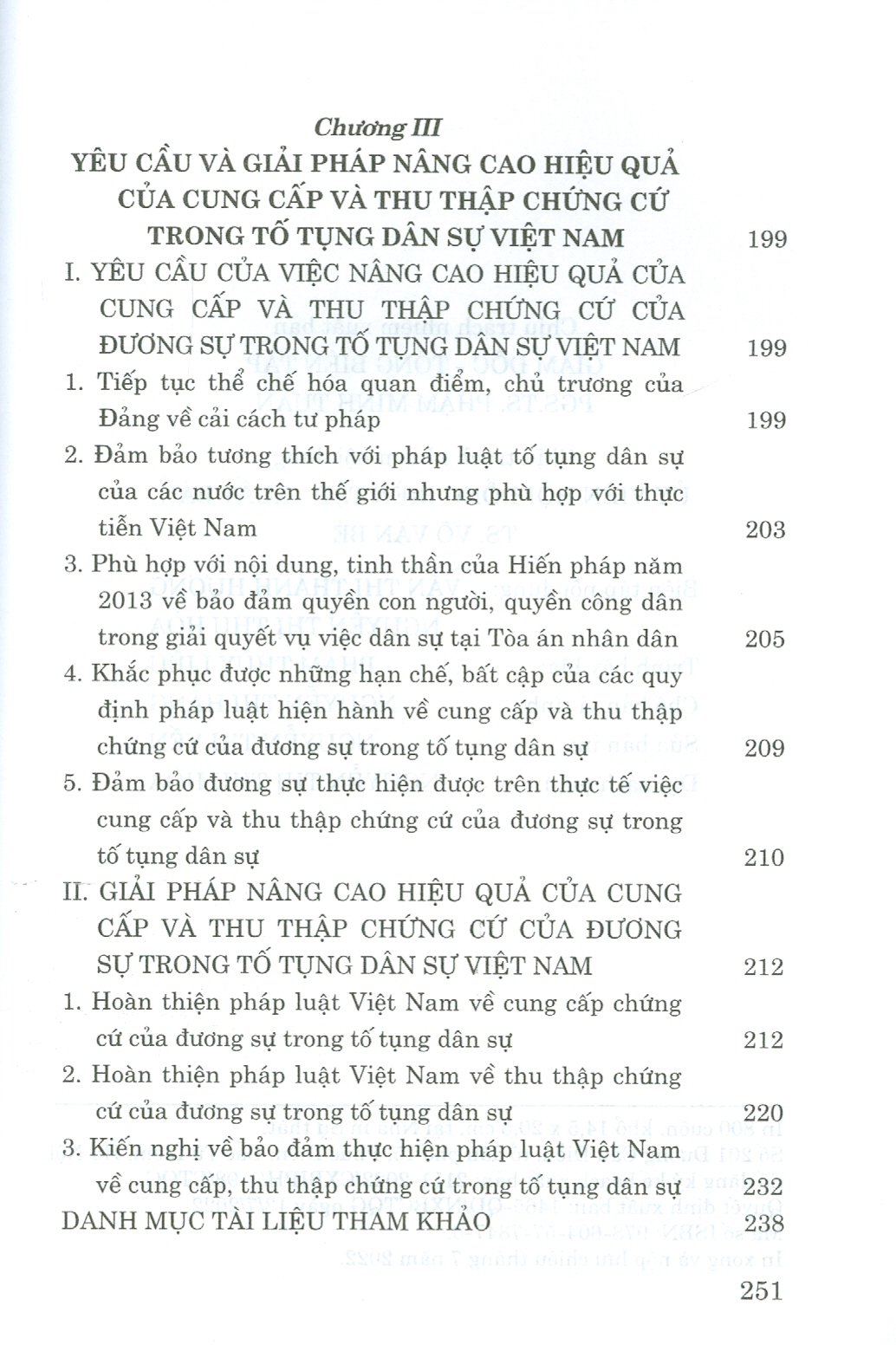 CUNG CẤP, THU THẬP CHỨNG CỨ CỦA ĐƯƠNG SỰ TRONG TỐ TỤNG DÂN SỰ VIỆT NAM (Sách chuyên khảo)