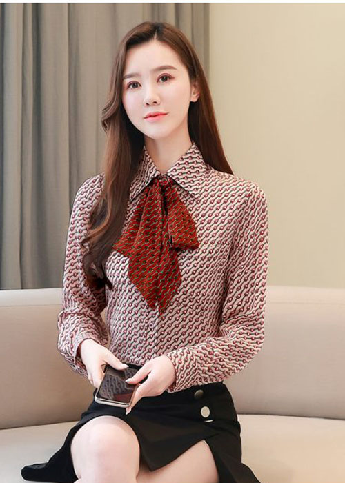 Áo Kiểu Cổ Thắt Nơ Công Sở A555
